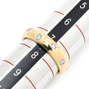 ティファニー Tiffany & Co ドッツ ダイヤリング イエローゴールド K18YG ダイヤモンド Pt950 リング 指輪 T＆Co. 18K 750 YG 10P 7.5号