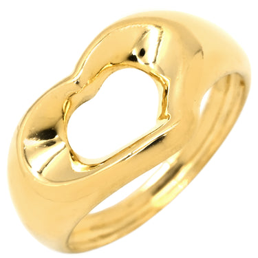 ティファニー Tiffany & Co オープン ハート イエローゴールド K18YG リング 指輪 T＆Co. Au750 18K 18金 K18YG エルサ ペレッティ 8.5号