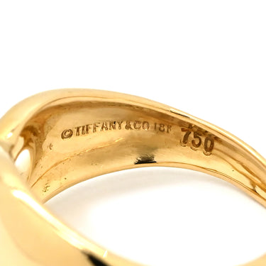 ティファニー Tiffany & Co オープン ハート イエローゴールド K18YG リング 指輪 T＆Co. Au750 18K 18金 K18YG エルサ ペレッティ 8.5号