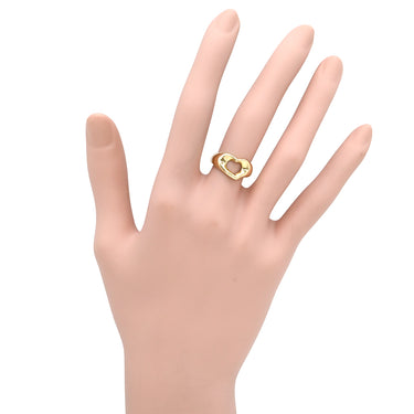 ティファニー Tiffany & Co オープン ハート イエローゴールド K18YG リング 指輪 T＆Co. Au750 18K 18金 K18YG エルサ ペレッティ 8.5号