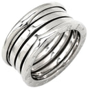 ブルガリ BVLGARI ビーゼロワン B-zero1 3バンド 346583 ホワイトゴールド K18WG #57(JP17) リング 指輪 18K WG 750 18金 15.5号