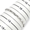 カルティエ Cartier PLAQUETTE フィガロ チェーン ホワイトゴールド K18WG ブレスレット プレート 18金 18K 750WG