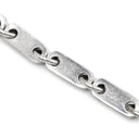 カルティエ Cartier PLAQUETTE フィガロ チェーン ホワイトゴールド K18WG ブレスレット プレート 18金 18K 750WG