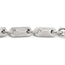 カルティエ Cartier PLAQUETTE フィガロ チェーン ホワイトゴールド K18WG ブレスレット プレート 18金 18K 750WG