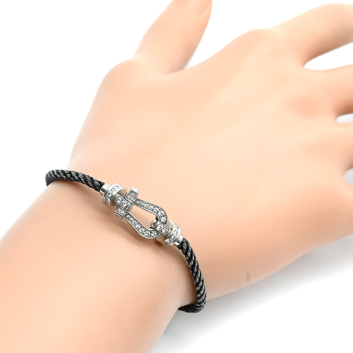 フレッド FRED フォース10 MM ダイヤモンド ブラック×ホワイトゴールド