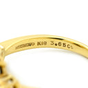 ミキモト MIKIMOTO ブラックオパール ダイヤ イエローゴールド K18YG ブラックオパール ダイヤモンド リング 指輪 K18 YG 18金 カボションカット 11.5号