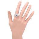 タサキ TASAKI アクアマリン ダイヤ ブルー×プラチナシルバー Pt900 アクアマリン ダイヤモンド リング 指輪 ライトブルー 水色 TASAKI プラチナ 11.5号
