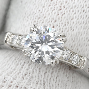 ハリーウィンストン Harry Winston ラウンドカット トリストリング プラチナシルバー Pt950 ダイヤモンド リング 指輪 ダイヤモンド E VVS1 0.71ct 6.5号