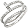 カルティエ Cartier ジュストアンクル ダブル セミパヴェ B4211100 ホワイトゴールド K18WG ダイヤモンド #53(JP13) リング 指輪 18K WG ダイヤ 13号