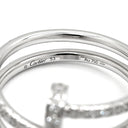カルティエ Cartier ジュストアンクル ダブル セミパヴェ B4211100 ホワイトゴールド K18WG ダイヤモンド #53(JP13) リング 指輪 18K WG ダイヤ 13号