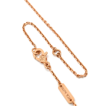 ヴァンクリーフアーペル Van Cleef & Arpels ヴィンテージ アルハンブラ VCARPMOP00 ピンクXローズゴールド K18PG ダイヤモンド ピンクマザーオブパール ネックレス 2025年ホリデー限定 ピンクシェル 1Pダイヤ 18K