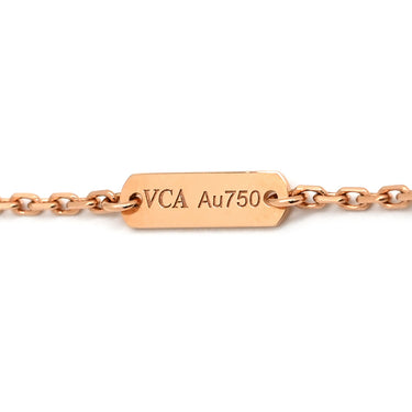 ヴァンクリーフアーペル Van Cleef & Arpels ヴィンテージ アルハンブラ VCARPMOP00 ピンクXローズゴールド K18PG ダイヤモンド ピンクマザーオブパール ネックレス 2025年ホリデー限定 ピンクシェル 1Pダイヤ 18K