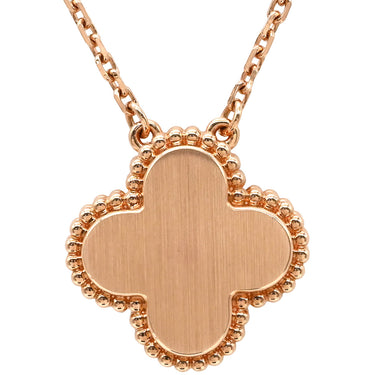 ヴァンクリーフアーペル Van Cleef & Arpels ヴィンテージ アルハンブラ VCARPMOP00 ピンクXローズゴールド K18PG ダイヤモンド ピンクマザーオブパール ネックレス 2025年ホリデー限定 ピンクシェル 1Pダイヤ 18K