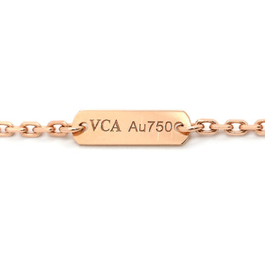 ヴァンクリーフアーペル Van Cleef & Arpels ヴィンテージ アルハンブラ VCARPMOP00 ピンクXローズゴールド K18PG ダイヤモンド ピンクマザーオブパール ネックレス 2025年ホリデー限定 ピンクシェル 1Pダイヤ 18K