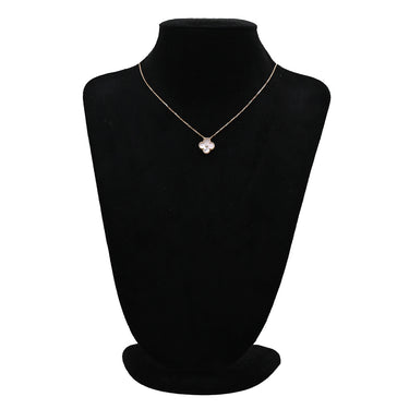 ヴァンクリーフアーペル Van Cleef & Arpels ヴィンテージ アルハンブラ VCARPMOP00 ピンクXローズゴールド K18PG ダイヤモンド ピンクマザーオブパール ネックレス 2025年ホリデー限定 ピンクシェル 1Pダイヤ 18K