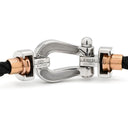 フレッド FRED フォース10 MM ブラックダイヤ ブラック×ホワイトゴールド K18WG ブラックダイヤモンド ステンレスケーブル GP #16 ブレスレット ミディアムモデル WG 50 18K 替えコード付き