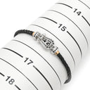 フレッド FRED フォース10 MM ブラックダイヤ ブラック×ホワイトゴールド K18WG ブラックダイヤモンド ステンレスケーブル GP #16 ブレスレット ミディアムモデル WG 50 18K 替えコード付き