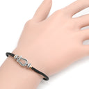 フレッド FRED フォース10 MM ブラックダイヤ ブラック×ホワイトゴールド K18WG ブラックダイヤモンド ステンレスケーブル GP #16 ブレスレット ミディアムモデル WG 50 18K 替えコード付き