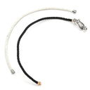 フレッド FRED フォース10 MM ブラックダイヤ ブラック×ホワイトゴールド K18WG ブラックダイヤモンド ステンレスケーブル GP #16 ブレスレット ミディアムモデル WG 50 18K 替えコード付き