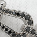 フレッド FRED フォース10 MM ブラックダイヤ ブラック×ホワイトゴールド K18WG ブラックダイヤモンド ステンレスケーブル GP #16 ブレスレット ミディアムモデル WG 50 18K 替えコード付き