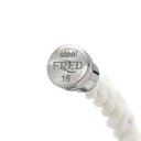 フレッド FRED フォース10 MM ブラックダイヤ ブラック×ホワイトゴールド K18WG ブラックダイヤモンド ステンレスケーブル GP #16 ブレスレット ミディアムモデル WG 50 18K 替えコード付き