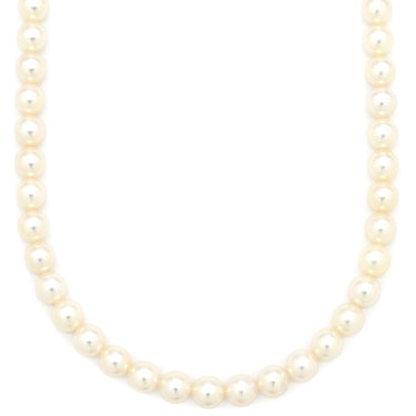 ミキモト MIKIMOTO あこやパール パールホワイト×シルバー パール シルバー ネックレス MIKIMOTO 真珠 1連