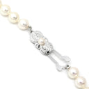 ミキモト MIKIMOTO あこやパール パールホワイト×シルバー パール シルバー ネックレス MIKIMOTO 真珠 1連
