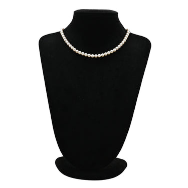 ミキモト MIKIMOTO あこやパール パールホワイト×シルバー パール シルバー ネックレス MIKIMOTO 真珠 1連