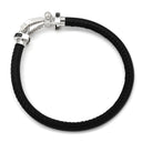 フレッド FRED フォース10 ラージモデル ブラックダイヤ ブラック×ホワイトゴールド K18WG ダイヤモンド レザー ステンレス #17 ブレスレット ダイヤモンド Au750 18K WG レザーコード