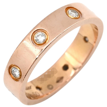 カルティエ Cartier LOVE ミニラブリング フルダイヤ B4050800 ピンクゴールド K18PG ダイヤモンド #50(JP10) リング 指輪 スモールモデル LOVE Ring 750 18K PG 8石 10号