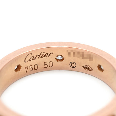 カルティエ Cartier LOVE ミニラブリング フルダイヤ B4050800 ピンクゴールド K18PG ダイヤモンド #50(JP10) リング 指輪 スモールモデル LOVE Ring 750 18K PG 8石 10号