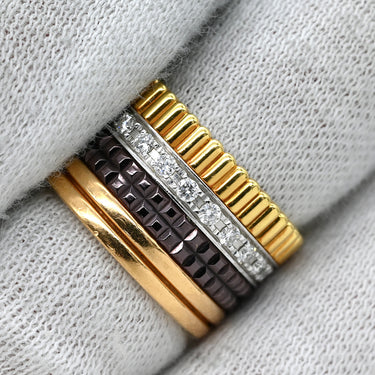 ブシュロン BOUCHERON キャトル クラシック ダイヤモンド ラージ JRG00623 4カラー K18YG K18PG K18WG ブラウンPVD ダイヤモンド #T49(JP9) リング 指輪 18K ブラウンPVD 9号