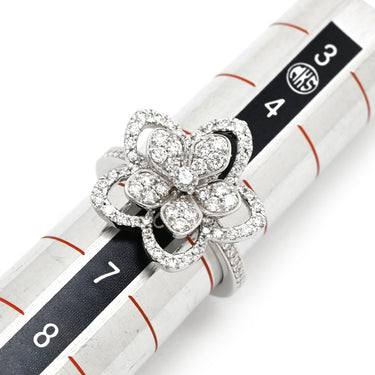 グラフ GRAFF ワイルドフラワー ダイヤモンド リング RGR846 ホワイトゴールド K18WG ダイヤモンド リング 指輪 Au750 18K WG GRAFF 5.5号