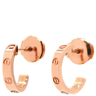 カルティエ Cartier ラブ LOVE フープピアス SM B8029000 ピンクゴールド K18PG ピアス ミニラブ 750 18K PG RG