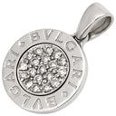 ブルガリ BVLGARI ブルガリブルガリ ダイヤ ホワイトゴールド K18WG ダイヤモンド ペンダントトップ パヴェ 19石 750 18K WG ネックレストップ