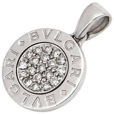 ブルガリ BVLGARI ブルガリブルガリ ダイヤ ホワイトゴールド K18WG ダイヤモンド ペンダントトップ パヴェ 19石 750 18K WG ネックレストップ