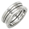 ブルガリ BVLGARI ビーゼロワン B-zero1 2バンドリング ホワイトゴールド K18WG #58(JP18) リング 指輪 750 18金 WG 17号