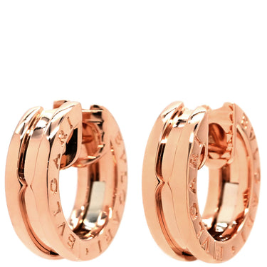ブルガリ BVLGARI B-zero1 ビーゼロワン スモール フープ 345506 ピンクゴールド K18PG ピアス 750 18K 750 PG