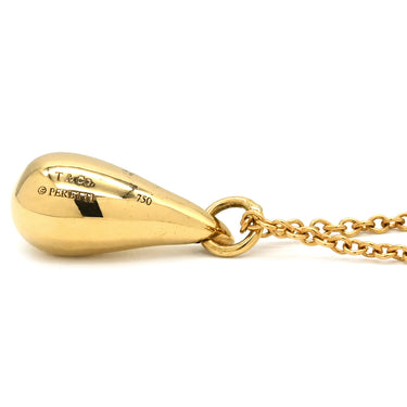 ティファニー Tiffany & Co ティアドロップ イエローゴールド K18YG ネックレス T＆Co. Au750 18K エルサペレッティ しずく