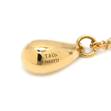 ティファニー Tiffany & Co ティアドロップ イエローゴールド K18YG ネックレス T＆Co. Au750 18K エルサペレッティ しずく