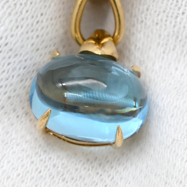 ブルガリ BVLGARI アレグラ パール ブルートパーズ パールホワイト×ブルー×イエローゴールド K18YG パール ブルートパーズ ダイヤモンド イヤリング 18K 750 YG 1Pダイヤ