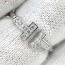 ティファニー Tiffany & Co ダイヤモンド ワイヤー ホワイトゴールド K18WG ダイヤモンド リング 指輪 T＆Co. Au750 18K 18金 Tワイヤー 6号