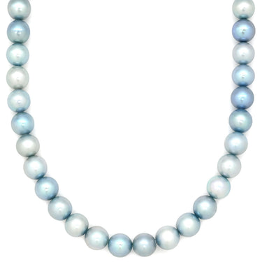 タサキ TASAKI パール 7.5-7.8mm ブルー×ホワイトゴールド K14WG パール ネックレス 青 TASAKI 14K 585AU 真珠 ラウンドシェイプ