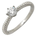 ノンブランド NON BRAND ダイヤモンド 0.304ct 立爪 プラチナシルバー Pt1000 ダイヤモンド リング 指輪 プラチナ1000 1石 1粒 ホールマーク ラウンドブリリアント イニシャル入り 8.5号
