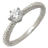 ノンブランド NON BRAND ダイヤモンド 0.304ct 立爪 プラチナシルバー Pt1000 ダイヤモンド リング 指輪 プラチナ1000 1石 1粒 ホールマーク ラウンドブリリアント イニシャル入り 8.5号