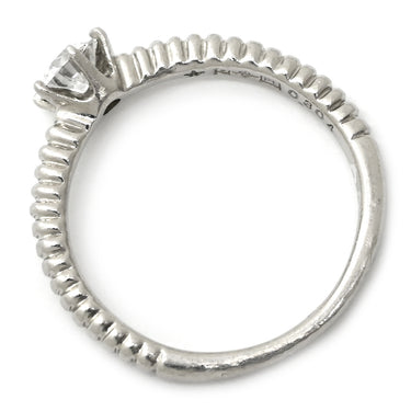 ノンブランド NON BRAND ダイヤモンド 0.304ct 立爪 プラチナシルバー Pt1000 ダイヤモンド リング 指輪 プラチナ1000 1石 1粒 ホールマーク ラウンドブリリアント イニシャル入り 8.5号