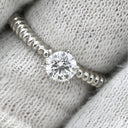 ノンブランド NON BRAND ダイヤモンド 0.304ct 立爪 プラチナシルバー Pt1000 ダイヤモンド リング 指輪 プラチナ1000 1石 1粒 ホールマーク ラウンドブリリアント イニシャル入り 8.5号