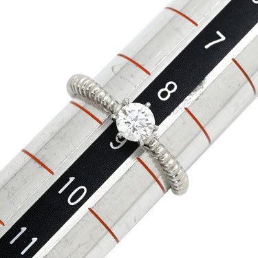 ノンブランド NON BRAND ダイヤモンド 0.304ct 立爪 プラチナシルバー Pt1000 ダイヤモンド リング 指輪 プラチナ1000 1石 1粒 ホールマーク ラウンドブリリアント イニシャル入り 8.5号