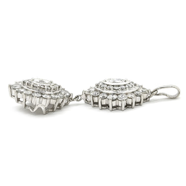 ノンブランド NON BRAND ダイヤモンド 2.01ct プラチナシルバー Pt900 ダイヤモンド ペンダントトップ PT900 2連 ネックレストップ ドロップ スウィング