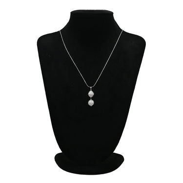 ノンブランド NON BRAND ダイヤモンド 2.01ct プラチナシルバー Pt900 ダイヤモンド ペンダントトップ PT900 2連 ネックレストップ ドロップ スウィング
